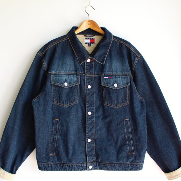 Vintage Dark Blue Tommy Jeans Denim Jacket - Picture 1 of 8